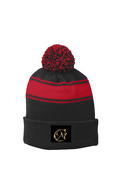 Stripe Pom Beanie