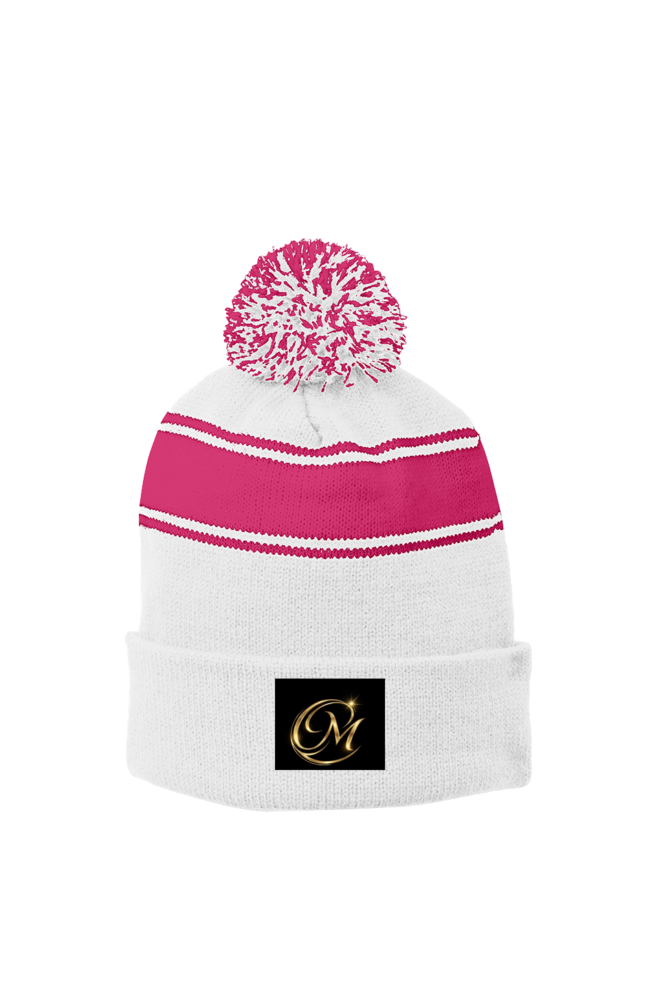 Stripe Pom Beanie